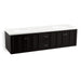 KOHLER K-99525-SD-1WU Damask 72" wall-hung bathroom vanity cabinet with 4 doors and 2 drawers, split top drawer