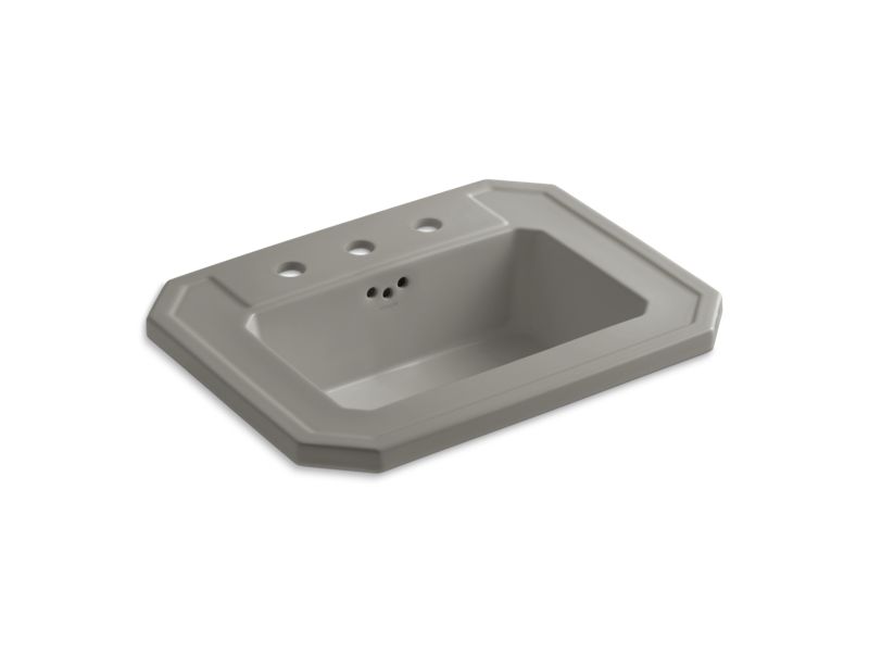 KOHLER K-2325-8-K4 Kathryn Drop-in bathroom sink with 8" widespread faucet holes