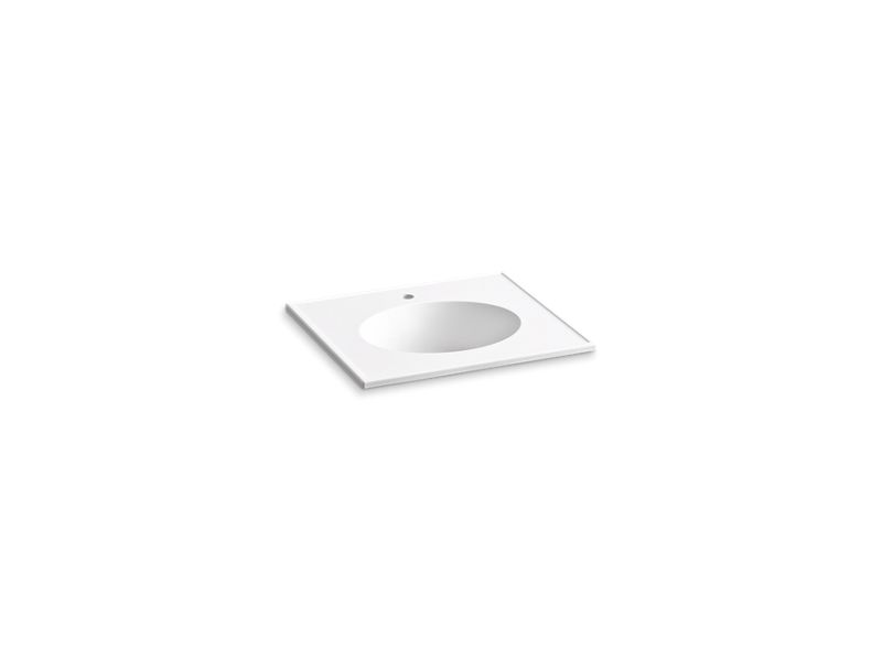 KOHLER K-2791-1 Ceramic/Impressions 25" oval vanity-top bathroom sink with single faucet hole