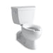 KOHLER 3652-SS-0 Barrington Two-Piece Elongated 1.0 Gpf Toilet With Pressure Lite(R) Flushing Technology, Left-Hand Trip Lever And Antimicrobial Finish, Less Seat in White