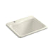 KOHLER K-6657-1 River Falls 25" x 22' x 14-15/16" top-mount utility sink with single faucet hole on deck on left side