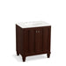 KOHLER K-99515-LG-1WG Damask 30" bathroom vanity cabinet with furniture legs and 2 doors