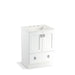 KOHLER K-99527-TK-1WA Poplin 24" bathroom vanity cabinet with toe kick, 2 doors and 1 drawer