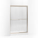 KOHLER 702208-G54-ABV Fluence Sliding Shower Door, 70-5/16" H X 44-5/8 - 47-5/8" W, With 1/4" Thick Falling Lines Glass in Anodized Brushed Bronze