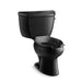 KOHLER 3505-RA Wellworth Classic Two-piece elongated 1.6 gpf toilet with right-hand trip lever, less seat