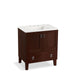 KOHLER K-99529-LG-1WG Poplin 30" bathroom vanity cabinet with legs, 2 doors and 1 drawer