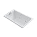KOHLER K-856-GC0-0 Tea-for-Two 66" x 36" drop-in BubbleMassage air bath with White airjet finish and chromatherapy lights