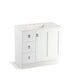 KOHLER K-99533-TKL-1WA Poplin 36" bathroom vanity cabinet with toe kick, 1 door and 3 drawers on left