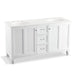 KOHLER K-99524-LGSD-1WA Damask 60" bathroom vanity cabinet with furniture legs, 2 doors and 3 drawers, split top drawer