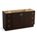 KOHLER K-99536-TK-1WB Poplin 60" bathroom vanity cabinet with toe kick, 2 doors and 6 drawers