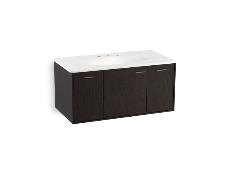 KOHLER K-99561-1WK Jute 42" wall-hung bathroom vanity cabinet with 1 door and 2 drawers