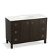 KOHLER K-99509-LGSD-1WC Jacquard 48" bathroom vanity cabinet with furniture legs, 2 doors and 6 drawers, split top drawers