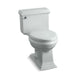 KOHLER 3812-95 Memoirs Classic Comfort Height One-Piece Compact Elongated 1.28 Gpf Chair Height Toilet With Quiet-Close Seat in Ice Grey