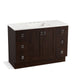 KOHLER K-99535-TK-1WB Poplin 48" bathroom vanity cabinet with toe kick, 2 doors and 6 drawers