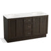 KOHLER K-99524-TK-1WC Damask 60" bathroom vanity cabinet with toe kick, 2 doors and 3 drawers