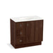 KOHLER K-99507-TKL-1WE Jacquard 36" bathroom vanity cabinet with toe kick, 1 door and 3 drawers on left