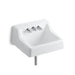KOHLER K-2705-0 Hampton Wall-mounted commercial bathroom sink with factory-installed faucet, 19" x 17"