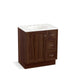 KOHLER K-99517-TKR-1WE Damask 30" bathroom vanity cabinet with toe kick, 1 door and 3 drawers on right