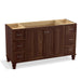 KOHLER K-99523-LG-1WE Damask 60" bathroom vanity cabinet with furniture legs, 2 doors and 6 drawers