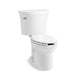 KOHLER 25087-T-0 Kingston Two-Piece Elongated 1.28 Gpf Toilet With Tank Cover Locks in White