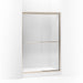 KOHLER 702208-L-ABV Fluence Sliding Shower Door, 70-5/16" H X 44-5/8 - 47-5/8" W, With 1/4" Thick Crystal Clear Glass in Anodized Brushed Bronze