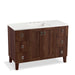 KOHLER K-99535-LGSD-1WE Poplin 48" bathroom vanity cabinet with legs, 2 doors and 6 drawers, split top drawers
