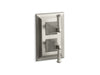 KOHLER T10422-4S-BN Memoirs Stately Valve Trim With Lever Handles For Stacked Valve, Requires Valve in Vibrant Brushed Nickel