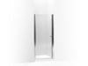 KOHLER 702410-L-SH Fluence Pivot Shower Door, 65-1/2" H X 35 - 36-1/2" W, With 1/4" Thick Crystal Clear Glass in Bright Silver