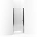 KOHLER 702410-L-SH Fluence Pivot Shower Door, 65-1/2" H X 35 - 36-1/2" W, With 1/4" Thick Crystal Clear Glass in Bright Silver