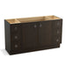 KOHLER K-99510-TK-1WC Jacquard 60" bathroom vanity cabinet with toe kick, 2 doors and 6 drawers
