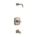 KOHLER TLS16225-3-BV Margaux Rite-Temp(R) Bath And Shower Valve Trim With Cross Handle And Npt Spout, Less Showerhead in Vibrant Brushed Bronze