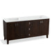 KOHLER K-99538-LG-1WB Poplin 72" bathroom vanity cabinet with legs, 4 doors and 3 drawers