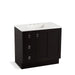 KOHLER K-99533-TKL-1WU Poplin 36" bathroom vanity cabinet with toe kick, 1 door and 3 drawers on left