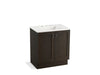KOHLER K-99528-TK-1WC Poplin 30" bathroom vanity cabinet with toe kick and 2 doors