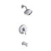 KOHLER TS12007-4S-CP Fairfax Rite-Temp(R) Bath And Shower Valve Trim With Lever Handle, Slip-Fit Spout And 2.5 Gpm Showerhead in Polished Chrome