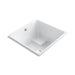 KOHLER K-1969-GW-0 Underscore Cube 48" x 48" cube drop-in BubbleMassage(TM) Air Bath with Bask(TM) heated surface and center drain