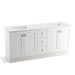 KOHLER K-99538-TKSD-1WA Poplin 72" bathroom vanity cabinet with toe kick, 4 doors and 3 drawers, split top drawer