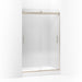 KOHLER K-706010-L Levity Sliding shower door, 74" H x 44-5/8 - 47-5/8" W, with 3/8" thick Crystal Clear glass and blade...