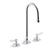 KOHLER K-800T70-4AKL Triton Bowe 1.0 gpm widespread bathroom sink faucet with laminar flow, gooseneck spout and lever handles, drain not included