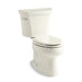 KOHLER 3998-UT-96 Wellworth Two-Piece Elongated 1.28 Gpf Toilet With Tank Cover Locks And Insulated Tank in Biscuit