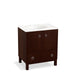 KOHLER K-99503-LG-1WG Jacquard 30" bathroom vanity cabinet with furniture legs, 2 doors and 1 drawer