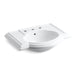 KOHLER K-2295-8-0 Devonshire Bathroom sink with 8" widespread faucet holes