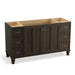 KOHLER K-99523-LG-1WC Damask 60" bathroom vanity cabinet with furniture legs, 2 doors and 6 drawers