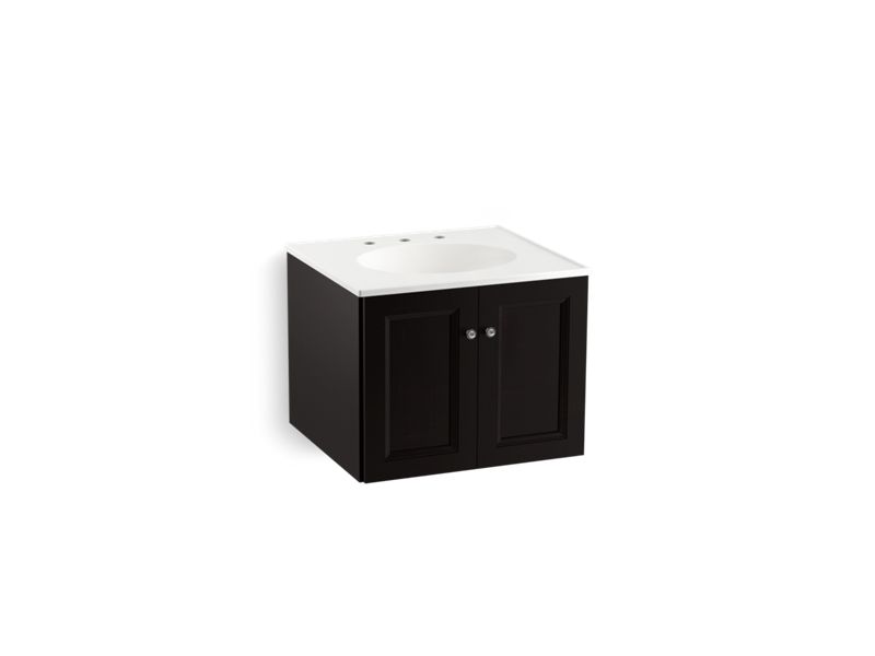 KOHLER K-99513-1WU Damask 24" wall-hung bathroom vanity cabinet with 2 doors