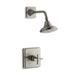 KOHLER K-TS13134-3B Pinstripe Rite-Temp shower valve trim with cross handle and 2.5 gpm showerhead