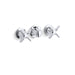 KOHLER 8040-3A-CP Triton Shelf-Back Commercial Bathroom Sink Faucet With Pop-Up Drain And Cross Handles in Polished Chrome