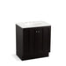 KOHLER K-99515-TK-1WU Damask 30" bathroom vanity cabinet with toe kick and 2 doors