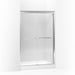 KOHLER 702209-L-SHP Fluence Sliding Shower Door, 70-5/16" H X 44-5/8 - 47-5/8" W, With 3/8" Thick Crystal Clear Glass in Bright Polished Silver