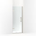 KOHLER 27577-10L-BNK Components 27-5/8"–28-3/8" W X 71-1/2" Frameless Pivot Shower Door With 3/8" Crystal Clear Glass And Back-To-Back Vertical Door Pulls in Anodized Brushed Nickel