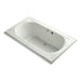 KOHLER K-1418-GW-NY Memoirs 72" x 42" drop-in BubbleMassage air bath with Bask heated surface and reversible drain
